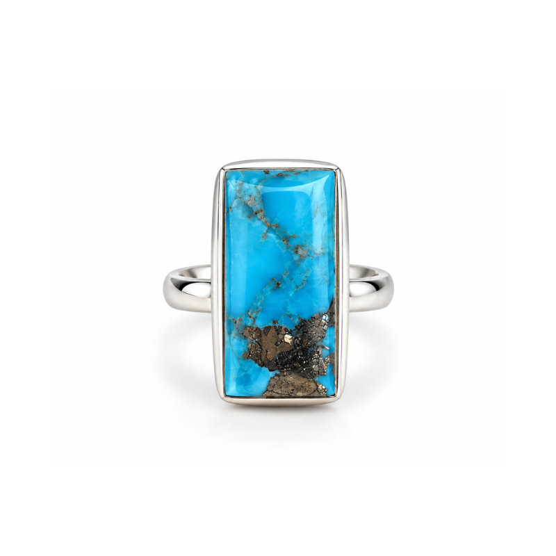 Anillo Turquesa con Pirita