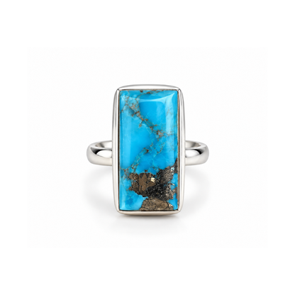 Anillo Turquesa con Pirita