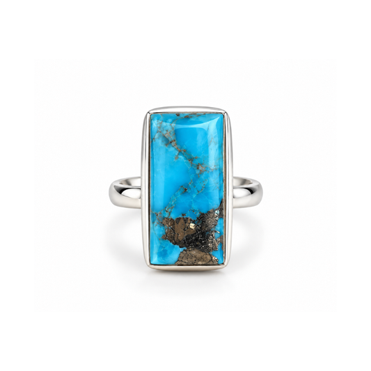 Anillo Turquesa con Pirita