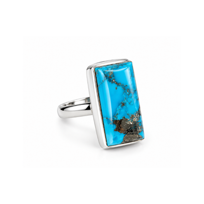 Anillo Turquesa con Pirita