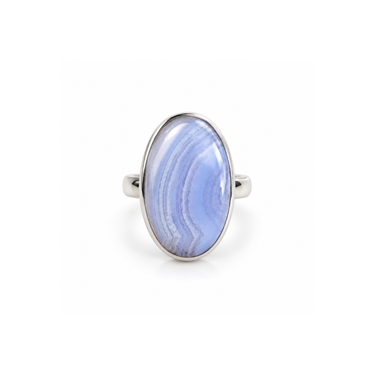Anillo de Ágata Blue Lace