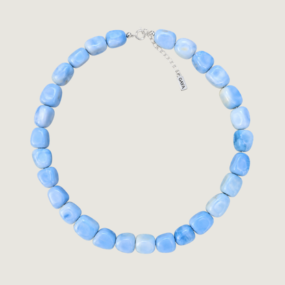 Choker Opalo Azul Chunky