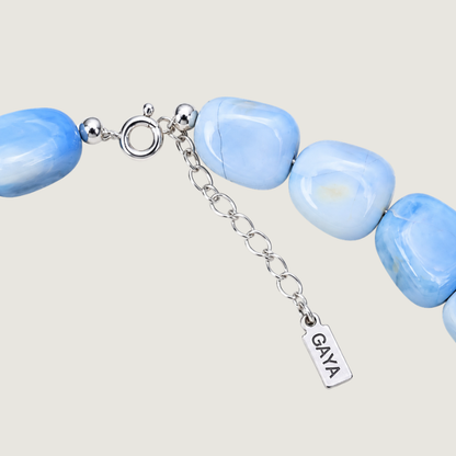 Choker Opalo Azul Chunky