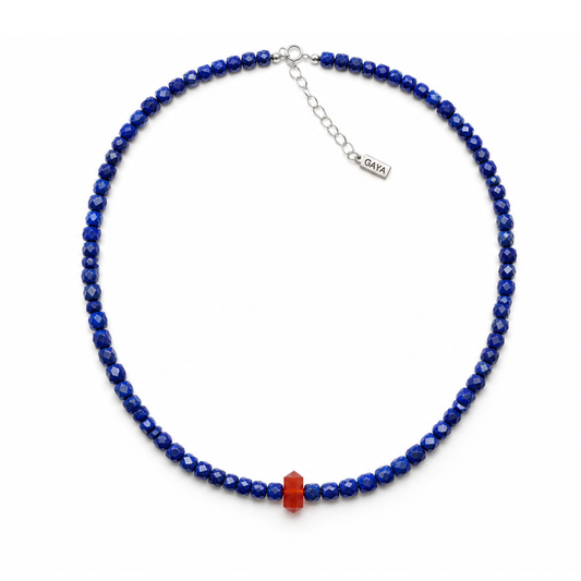 Choker de Lapislázuli y Cornalina