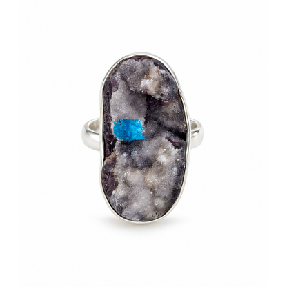 Anillo de Cavansita en Bruto de la India | Pieza de Colección