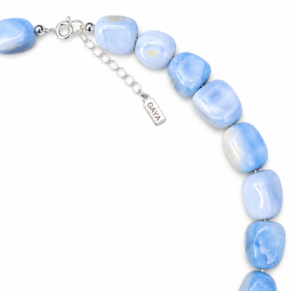 Choker Opalo Azul Chunky
