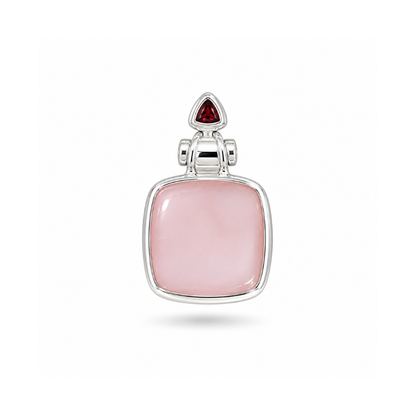 Collar Cuarzo Rosa con Granate