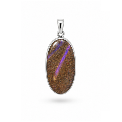 Collar Ópalo Australiano Pipe Opal en Matriz