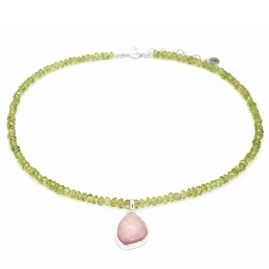 Choker Peridoto con Ópalo Rosa