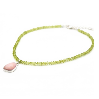 Choker Peridoto con Ópalo Rosa
