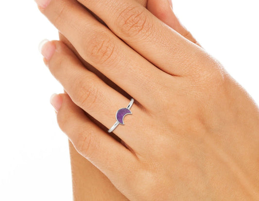 Anillo Luna Amatista