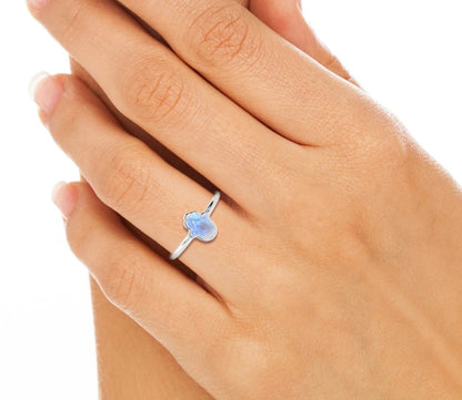 Anillo Hamsa Piedraluna Mini