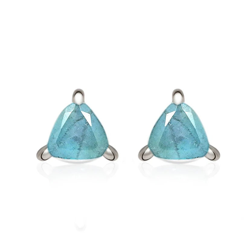Aretes Aguamarina Facetada