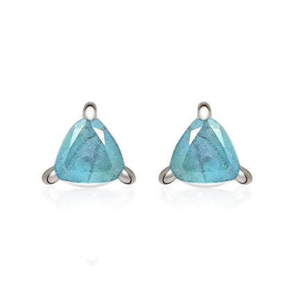 Aretes Aguamarina Facetada