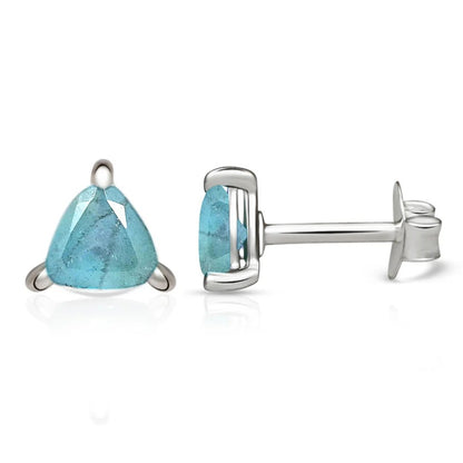 Aretes Aguamarina Facetada