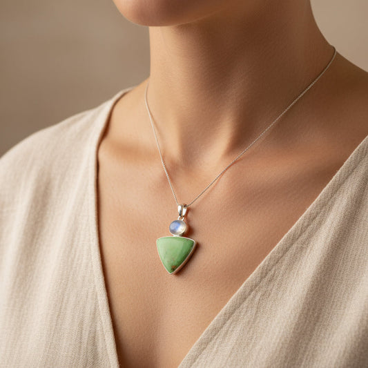 Collar Variscita y Piedraluna