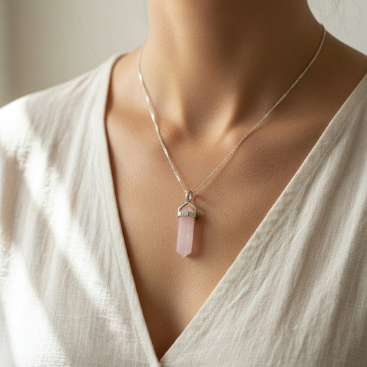 Collar Doble Punta de Kunzita