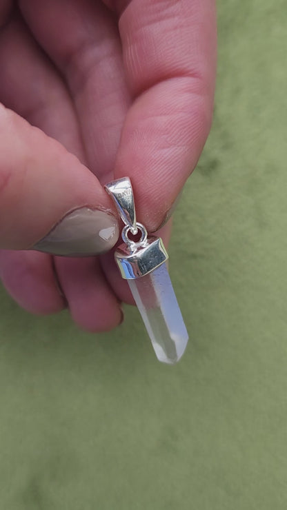 Collar Punta Cuarzo Cristal Natural