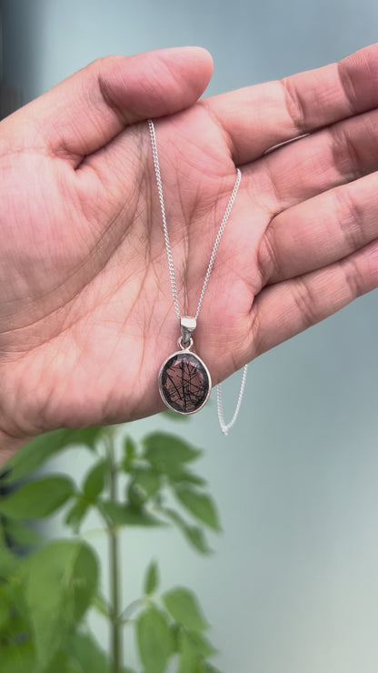 Collar Cuarzo Turmalinado Facetado