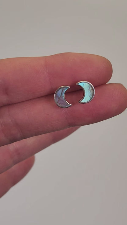 Aretes Luna Labradorita