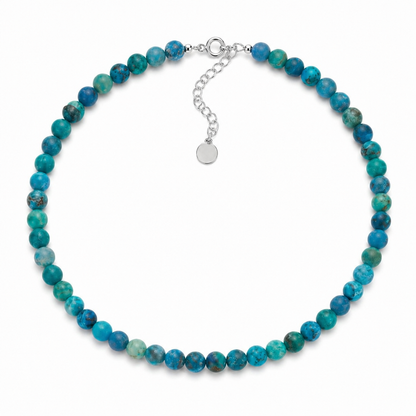 Choker de Piedra Natural Azurita y Crisocola