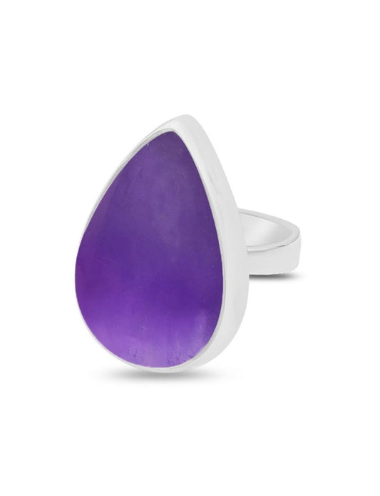 Anillo de Amatista Uruguay Corte Gota