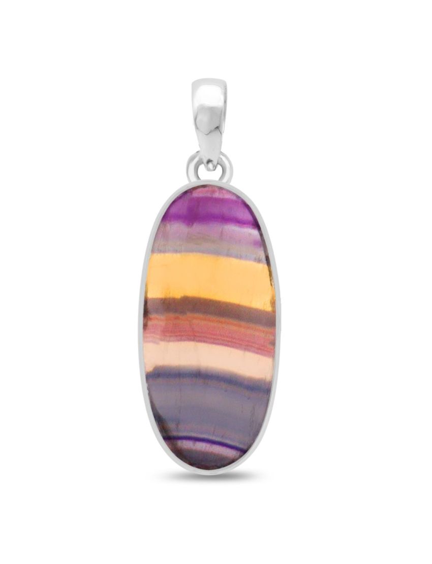 Collar Fluorita Arcoiris Cabujón