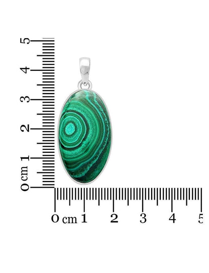 Collar Malaquita Natural Oval