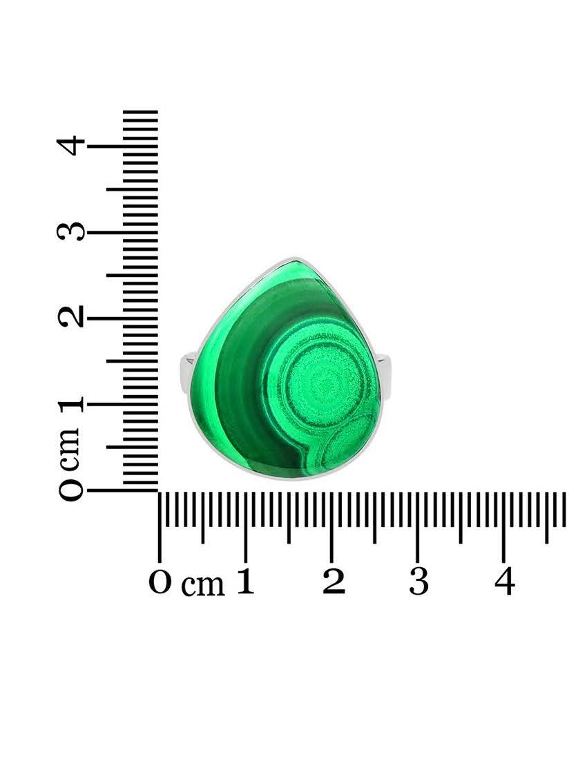 Anillo de Malaquita Congo Corte Gota