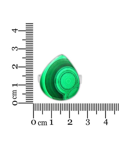 Anillo de Malaquita Congo Corte Gota