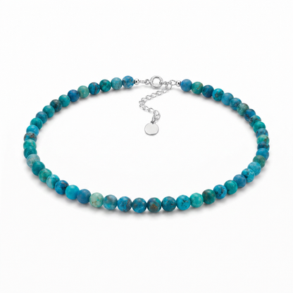 Choker de Piedra Natural Azurita y Crisocola